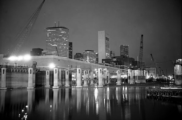 Tunnel Section in Fort Point Channel January 2000 Boston